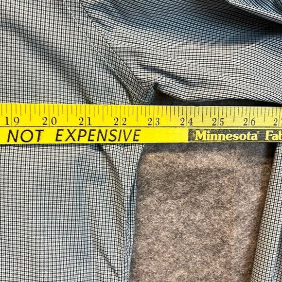 PETER MILLAR Summer Comfort Button Down Shirt Men's Large Blue Black Micro Plaid - Picture 8 of 14